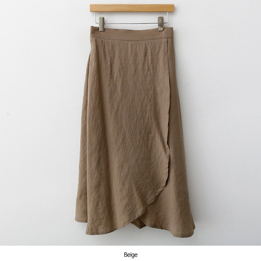 Chân váy dài vải dù có túi màu beige Cargo Skirt  The U label  Lazadavn